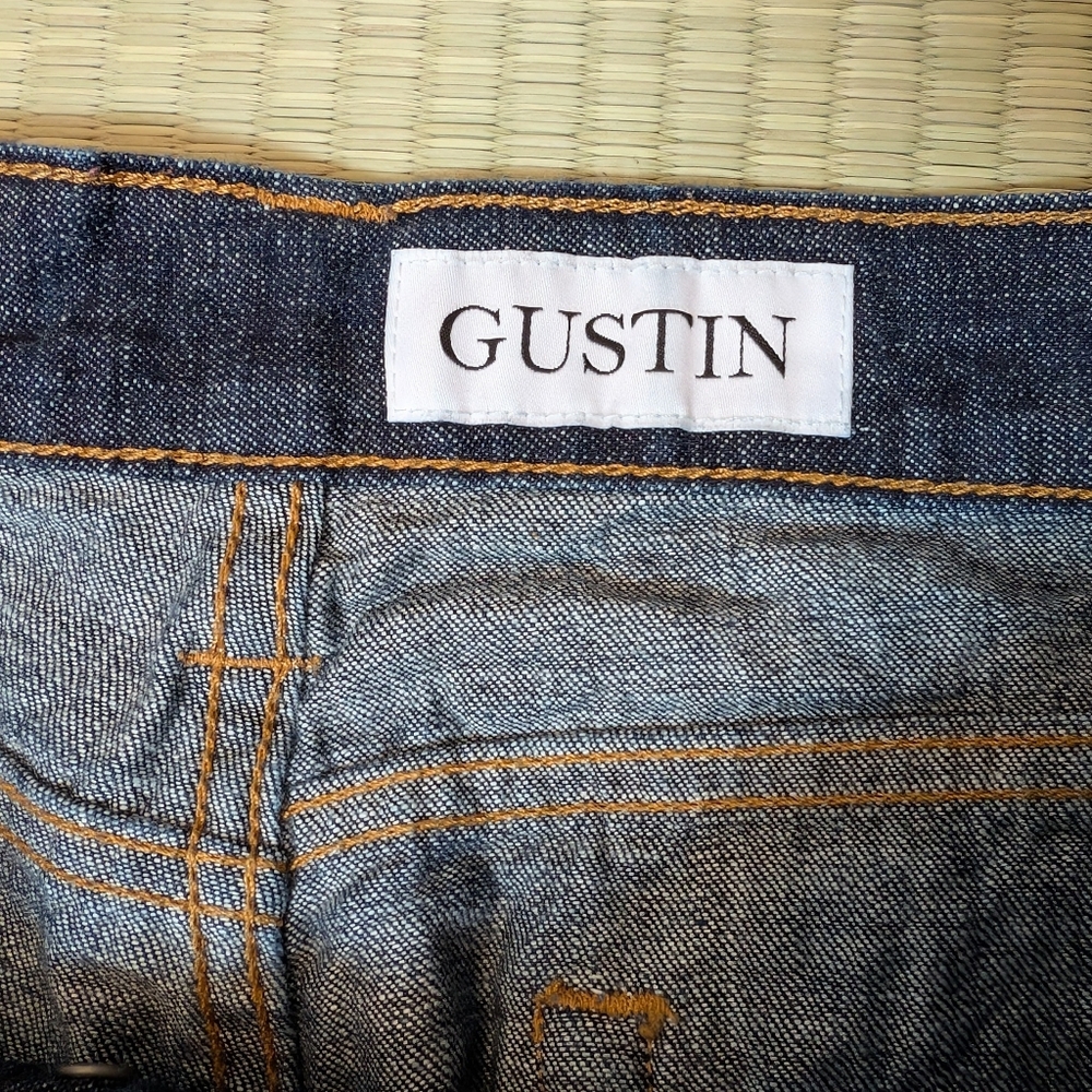 Gustin #37 Super Light Selvedge Denim Straight Jeans Men's Size 35 Made in USA - Picture 6 of 9
